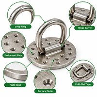 Bonding Fastener with Loop Perforated Base Adhesive Mount D Ring Attachment Loop for Composite Panel Custom OEM