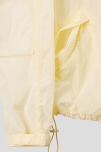 Chaqueta Acolchada con Capucha para Hombre, Color Crema, con Cierre de Cremallera, Material de Poliéster Resistente al Viento, para Otoño, Corte Holgado, Color Sólido - Product Image 2