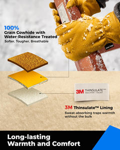 Guantes de Motocicleta Universales de Cuero para Invierno HIKE IMPEX, Antideslizantes, Transpirables, con Pantalla Táctil, para Uso Diario, para Hombres y Mujeres - Product Image 2