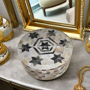 Multicolor Theme Fresh Piece Round Shape Mother Of Pearl <b>Box</b> With Standard High Quality Design For Home Decoration <b>Gifts</b> Item - Product Image 1