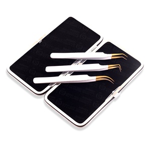 Pinzas para Extensión de Pestañas con Punta de Superfibra, Fáciles de Usar, Directo de Fábrica, Ecológicas, Hechas a Mano, Herramienta de Belleza - Product Image 1