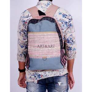 Mochila Unisex de Lona de Algodón Estilo Vintage, Hecha a Mano, Estilo Natural, Ligera, con Cierre de Cremallera, Correa Ajustable, Cómoda - Product Image 4