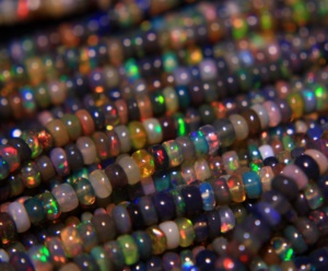 Collar largo con cuentas de ópalo de 18 pulgadas, hebra de ópalo multicolor de calidad superior para la fabricación de joyería, precio de fábrica directo al por mayor. - Product Image 3