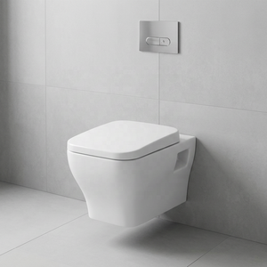 <b>Ceramic</b> Wall Hung Toilet P-Trap Water Closet Modern Porcelain Sanitary Ware Bathroom WC <b>Pan</b> Glazed Finish - Product Image 6