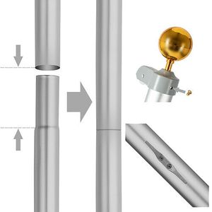 20 FT Kit palo bandiera sezionale Extra spessa in alluminio pennone con 1 bandiera e 2 padiglione di corda prodotto - Product Image 6