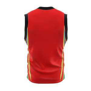 Maillot de basket-ball personnalisé imprimé respirant à séchage rapide, grande taille, sans manches, pour l'été, avec noms d'équipe et numéros de joueur, 100% polyester - Product Image 3