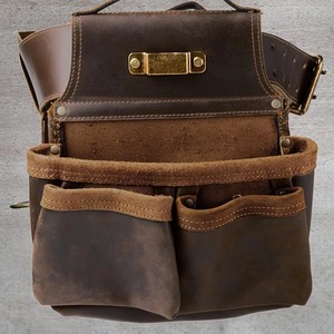 Professional Best Quality PU <b>Leather</b> <b>Tool</b> Bags / Heavy Duty Customized Size Make Your Own Logo Genuine <b>Leather</b> <b>Tool</b> Bags - Product Image 4