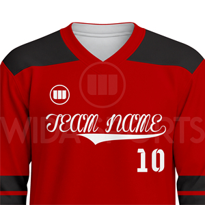Uniforme de Hockey sobre Hielo Personalizado, Sublimado, Transpirable, Resistente, 100% Poliéster Ecológico, Cuello en V, Fabricación OEM - Product Image 4