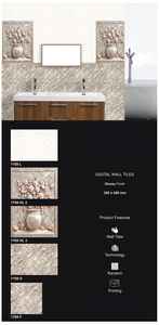 Carreaux muraux en céramique brillants et mats 300x450mm pour salle de bain et cuisine, carreaux muraux décoratifs - Product Image 3