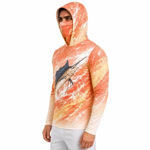 เสื้อยืดตกปลาพิมพ์ลายสำหรับผู้ชายแบบ OEM ระบายอากาศได้ดี แห้งเร็ว ด้วยเทคนิคการพิมพ์แบบ Sublimation - Product Image 4