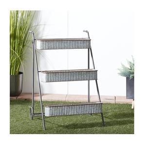 Jardinière minimaliste moderne en acier galvanisé pour la culture de plantes sur balcon d'appartement urbain et l'affichage de verdure décorative - Product Image 2