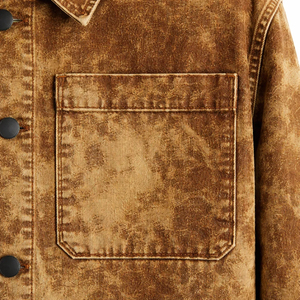 Veste en jean personnalisée avec logo brodé en polyester, imperméable, pour usage extérieur, streetwear d'hiver, veste en denim - Product Image 5