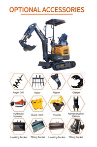 Máy xúc đào <span class=keywords><strong>mini</strong></span> KAISAN Precision 1,2 tấn, động cơ Kubota, loại bánh xích, thích hợp cho việc chuyển đổi đất nông nghiệp và đào đất - Product Image 6