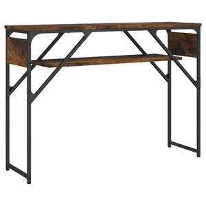 Table console en bois d'ingénierie et métal, finition chêne fumé - Product Image 6