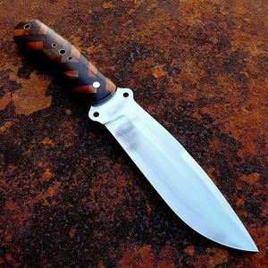 Couteau utilitaire de survie, de chasse et de camping à lame fixe personnalisée en acier inoxydable, manche en bois, fabrication OEM ODM, vente en gros - Product Image 6