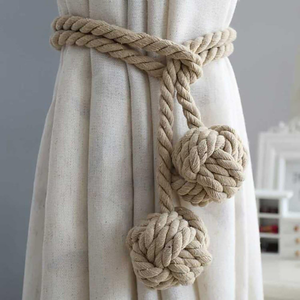 Hebilla de cuerda de algodón para cortinas, popular soporte decorativo para el hogar, lazo de cuerda tejida para sujetar cortinas - Product Image 2
