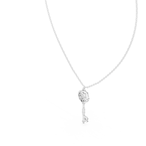 UNIQUE KEY LAB GROWN DIAMOND <b>PENDANT</b> SET IN 18KT <b>SOLID</b> YELLOW <b>GOLD</b> FOR ENGAGEMENT PARTY VALENTINE GIFT GLAM EVENT DAILY WEAR - Product Image 5