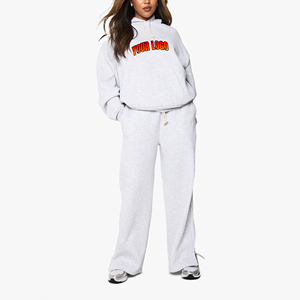Pantalon de jogging pour femme, décontracté, imprimé, confortable, pour la gym et l'entraînement sportif, taille élastique, anti-UV, épais, 100% coton, à capuche - Product Image 6