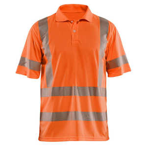 Polo de travail haute visibilité pour homme, vêtements de travail 100% polyester, polo de sécurité réfléchissant, vêtements de travail de sécurité pour la construction - Product Image 6