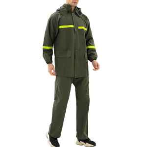 Universal Style ROLEIN <b>Waterproof</b> Windproof Rain Suit Hooded Jacket Pants <b>Set</b> Reflective Stripes for Outdoor Hiking Travel - Product Image 3