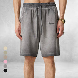 Men's <b>Vintage</b> 100% Cotton Elastic Waist Hip Hop Custom Logo High Quality Casual Cargo Swim <b>Trunks</b> Gym Basketball Running Sport - Product Image 2