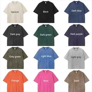 Camiseta de Hombre Lisa de Algodón 100% de Corte Regular, Estilo Vintage, Lavado Ácido, Personalizable con Logotipo - Product Image 2