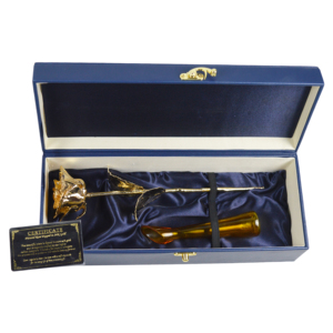 Rose véritable fraîchement confectionnée avec finition plaquée or pur et support en céramique, idéale pour un cadeau d'anniversaire, un cadeau de la Saint-Valentin et le meilleur cadeau pour les couples - Product Image 3