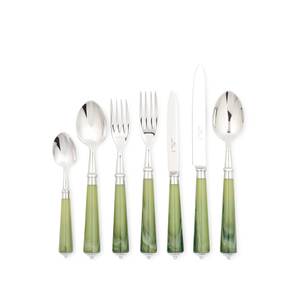 Ensemble de couverts en acier inoxydable avec manche en corne naturelle, fabrication artisanale, collection de fourchettes, cuillères et couteaux pour table à manger - Product Image 6