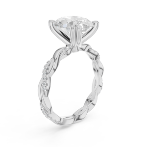 Anillo de Compromiso con Diamante Sintético Cultivado en Laboratorio, Corte Brillante, Color E, Certificado EGL, Plata 925, Lujoso y Moderno para Mujer, Marca Aurum Diam - Product Image 2