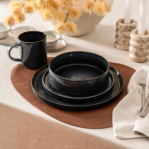 Oval Placemats Non-Non-slip oval <b>table</b> <b>mats</b> Rectangle Placemat <b>Green</b> Floral Design <b>Table</b> <b>Mat</b> for Dining - Product Image 6