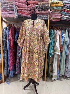 Robe midi en coton à imprimé floral, robe d'été rayée - Product Image 5