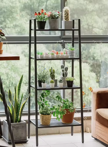 OEM/ODM Vietnam 4 Shelf Plastic Ladder Storage <b>Rack</b> Multi Purpose Kitchen Organizer Customized Color - Product Image 4