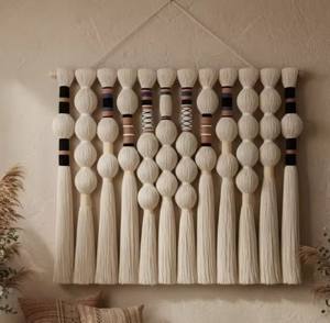 Tapisserie Murale Macramé Abstraite Ondulée – Cadeau de Pendaison de Crémaillère – Décoration Murale Artistique pour Salon - Product Image 4