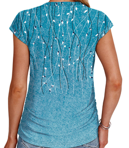 Camiseta de Algodón con Estampado Gráfico para Mujer, Personalizada, de Manga Corta, Suave, Transpirable, de Verano, a la Moda - Product Image 5