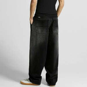 <b>Men</b>’s Luxury Style Baggy <b>Jeans</b> Premium Denim Construction Relaxed <b>Wide</b> <b>Leg</b> Fit Vintage Washed Streetwear - Product Image 2