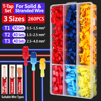 Kit de 120 pinces de raccordement isolées en T pour câbles électriques, connexion rapide sans dénudage, vente en gros