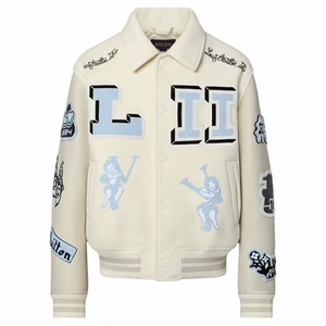 Custom Embroidered <b>Leather</b> <b>Jacket</b> Vintage Biker Coat Premium Genuine <b>Leather</b> OEM ODM Wholesale Sample Service - Product Image 6