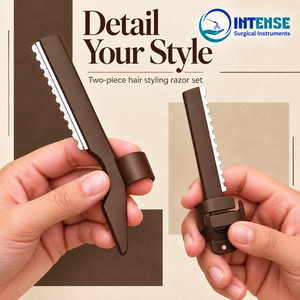 Ensemble de rasoirs professionnels pour barbier – Outils de précision pour la coupe, le façonnage, l'effilage et le coiffage des cheveux – Instruments chirurgicaux intensifs - Product Image 2