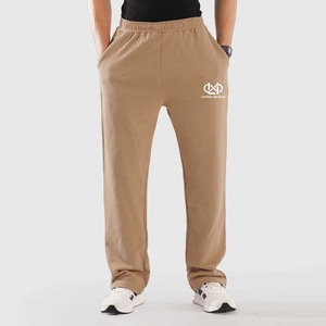 Lifting Infinite Men's <b>White</b> Casual Elastic Waist Loose Fit Lightweight Flat <b>Jogger</b> Sweatpants Pockets Right Leg Logo Breathable - Product Image 1