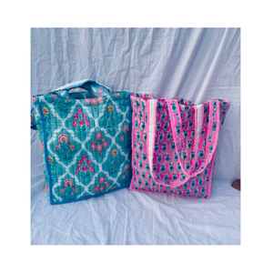 Handmade Eco Cotton Shoulder <b>Bag</b> Vibrant Block Print Design, Spacious, Durable, Perfect <b>Gift</b> for Women - Product Image 3