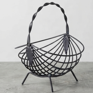 Corbeille à fruits avec support en fil métallique pour présentation sur table, élégantes corbeilles de rangement en métal, revêtement noir - Product Image 2