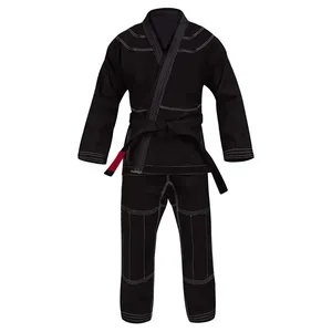 Kimono de BJJ rouge pour homme, vêtements d'arts martiaux, 100% coton, coupe classique, taille adulte, style uni teint, durable - Product Image 3