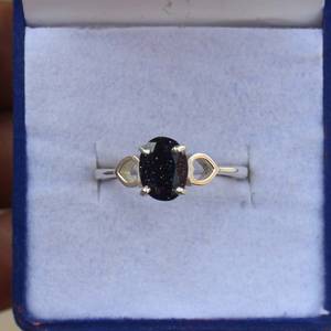 Anillo de Piedras Preciosas Multicolores de Piedra Arenisca Azul de Lujo Hecho a Mano, Plata de Ley 925, Gemas Zubeda, Vintage, Certificado IGI, Elegante Regalo de Joyería - Product Image 1