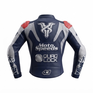 Men’s Cowhide Leather <b>Racing</b> <b>Jacket</b>/Chaqueta MotoCP Style CE Level 2 Armor Motorcycle Track Riding Protective Gear CE - Product Image 2