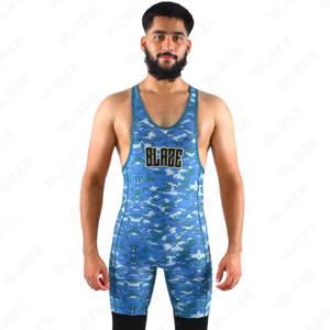 Nouvel arrivage Vente en gros Wrestling Singlet Personnalisé pour hommes Sublimation Polyester Spandex Wrestling Sportswear Singlet - Product Image 3