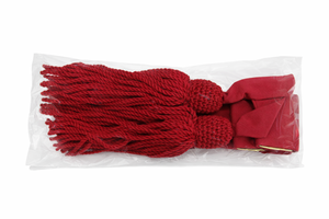 Ceremonial Waist Sash Belt Maroon <b>Red</b> Formal Dress Accessory with Matching <b>Red</b> Tassels Decorative Costume Parade Style Sash - Product Image 6