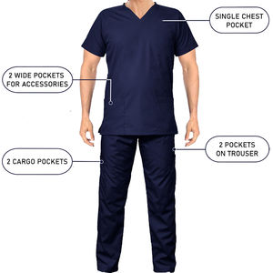 Conjuntos de Uniformes Médicos Tejidos Ecológicos y Elegantes para Enfermeras y Doctores con Colores y Tallas Personalizadas, Estilo Profesional, en Oferta - Product Image 4