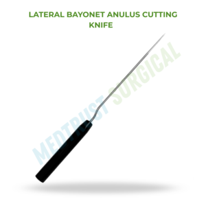 Cuchillo de corte lateral tipo bayoneta de 18 pulgadas (460 mm) para neurocirugía y cirugía de columna vertebral, instrumento para corte de discos. - Product Image 2