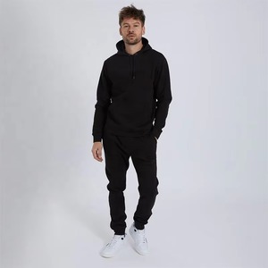 Wholesale Mens Hoodies OEM Custom Embroidery Pullover <b>Sweatshirt</b> Winter Casual Fashion Men's <b>Black</b> Fleece Zip-Up Jacket Stand - Product Image 5
