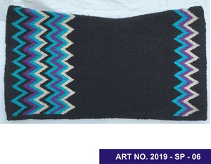 CONTOURED INDIAN WOOL SADDLE PAD Cotton Out shell Polyester Filling Polycotton Lining Customizable <b>Colour</b> & Logo - Product Image 6